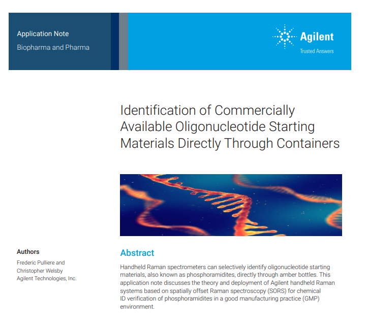 Identification of Commercially Available Oligonucleotide Starting Materials Directly Through Containers