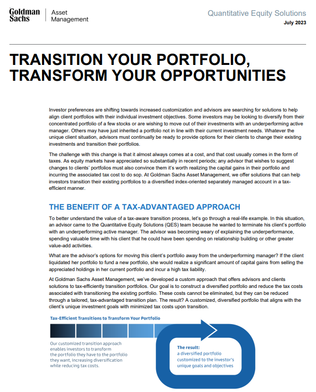 Transition Your Portfolio, Transform Your Opportunities