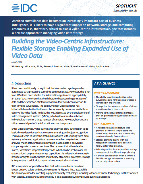 Building the Video-Centric Infrastructure: Flexible Storage Enabling Expanded Use of Video Data
