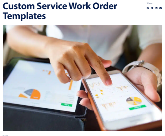 Custom Service Work Order Templates