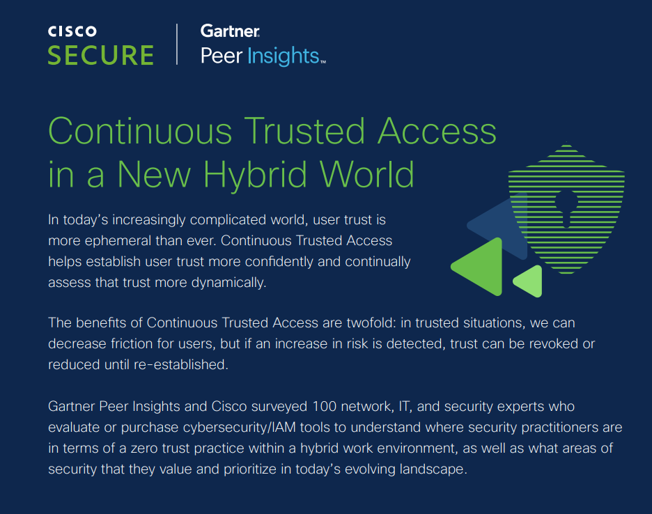 Gartner Research Infographic: Continuous Trusted Access in a New Hybrid World