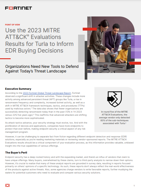 Use the 2023 MITRE ATT&CK® Evaluations Results for Turla to Inform EDR Buying Decisions