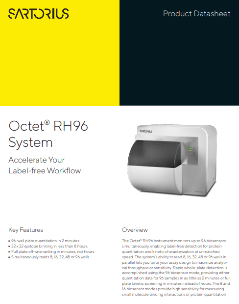 Octet RH96 System: Accelerate Your Label-free Workflow