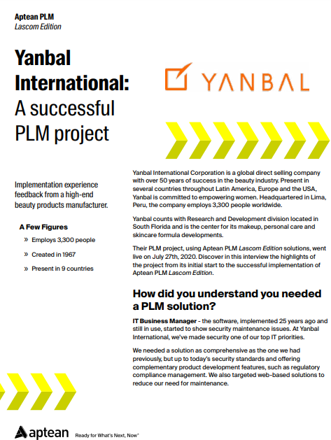 Yanbal  International: A successful PLM project