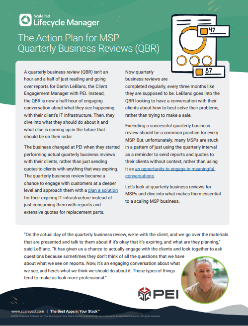 The Action Plan for MSP Quarterly Business Reviews (QBR)
