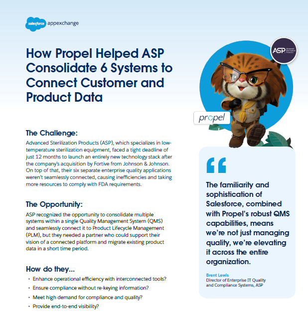 Propel helped ASP connect customer and product data.