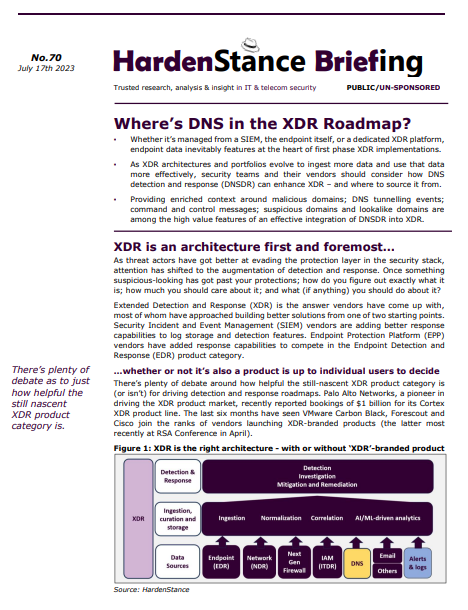HardenStance Briefing - Where's DNS in the XDR Roadmap?