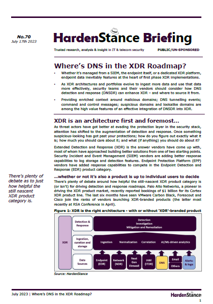 HardenStance Briefing - Where's DNS in the XDR Roadmap?