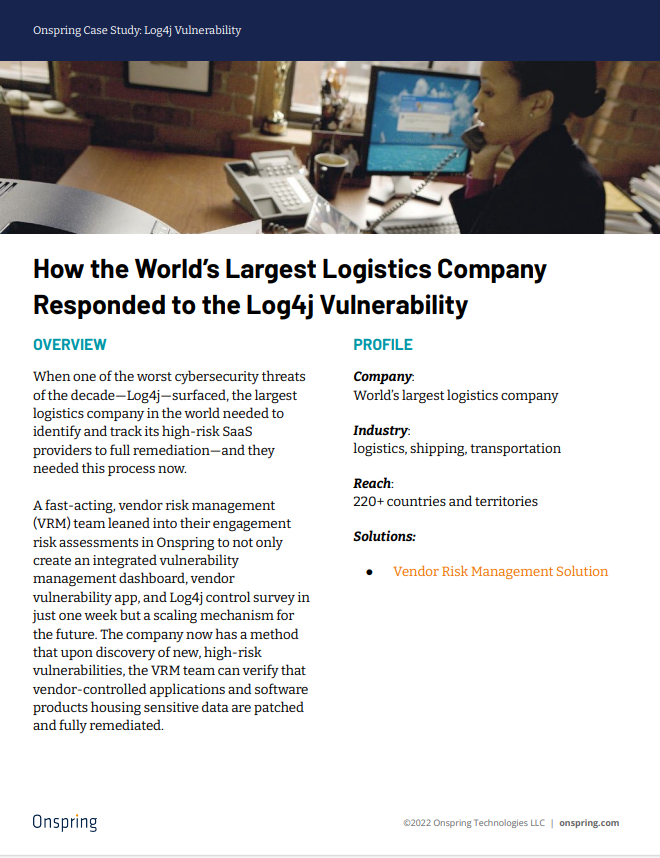 How the World’s Largest Logistics Company Responded to the Log4j Vulnerability