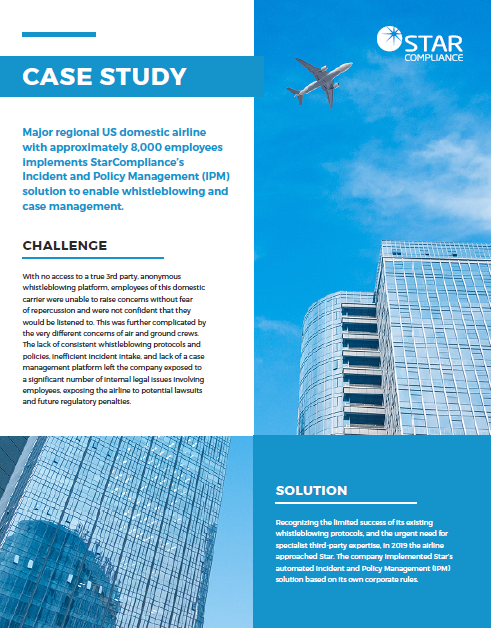 Case Study: Major US Airline Implements Whistleblowing and Case Management Solution