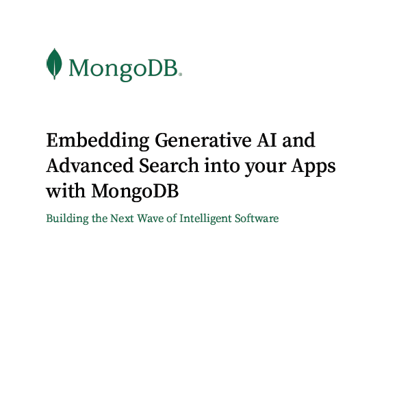 Embedding Generative AI and Advanced Search into your Apps with MongoDB