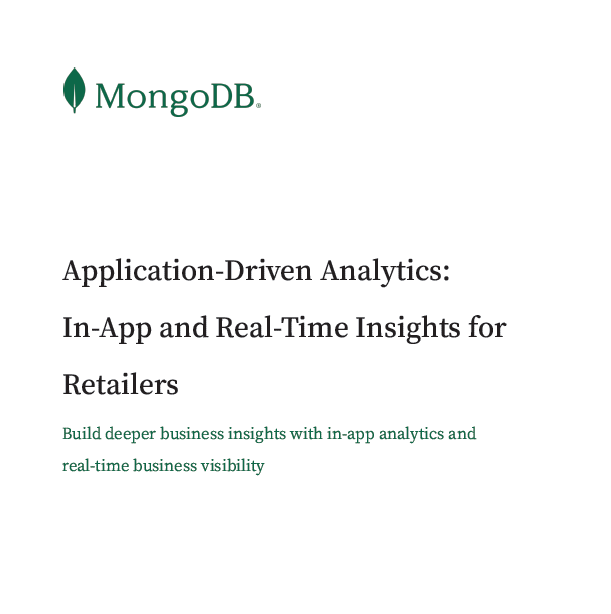 Application Driven Analytics for Retailers
