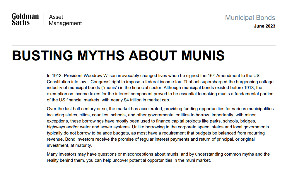 Busting Myths About Munis