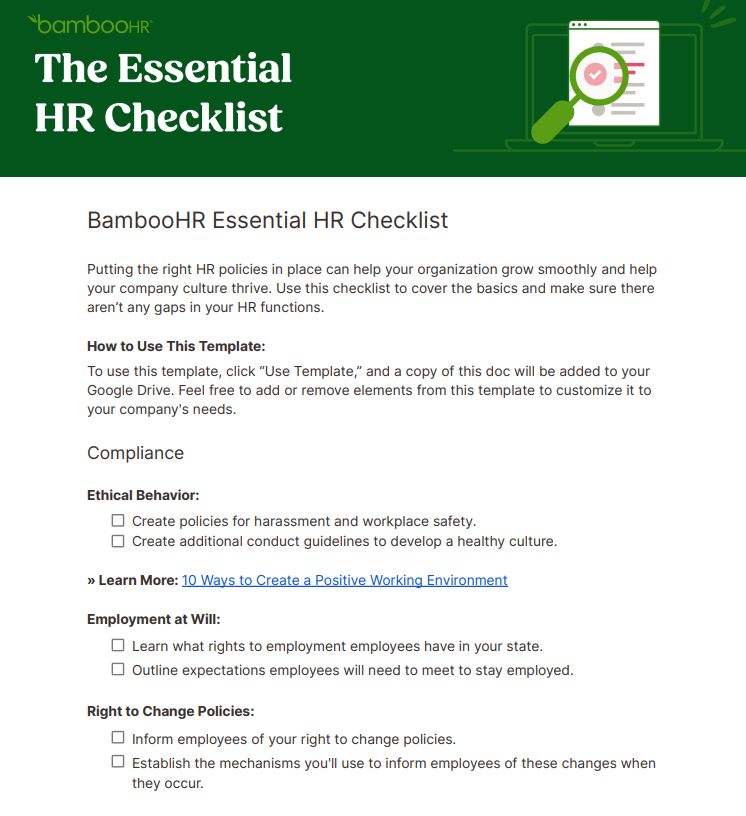 The Essential HR Checklist