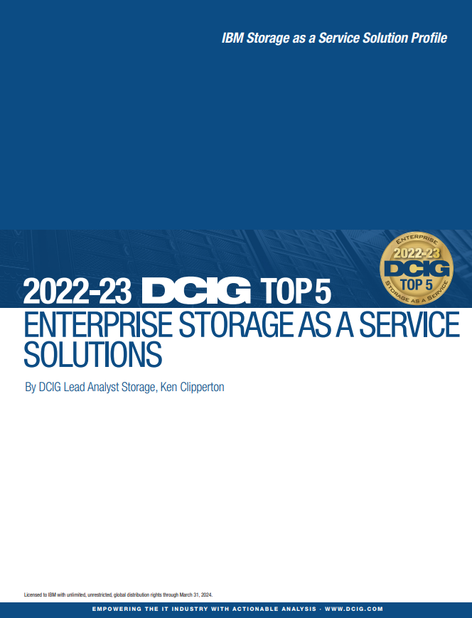 DCIG :2022-23 DCIG Top 5 Enterprise Storage as A Service Solutions