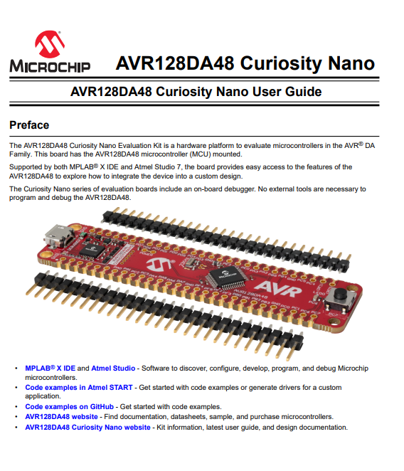 AVR128DA48 Curiosity Nano User Guide