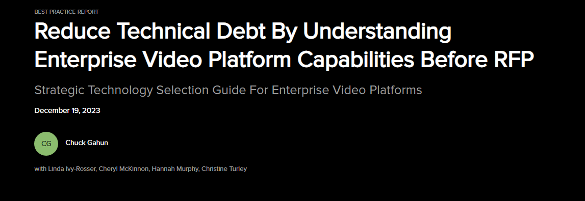 THE ULTIMATE GUIDE TO SELECTING THE RIGHT ENTERPRISE VIDEO PLATFORM CAPABILITIES