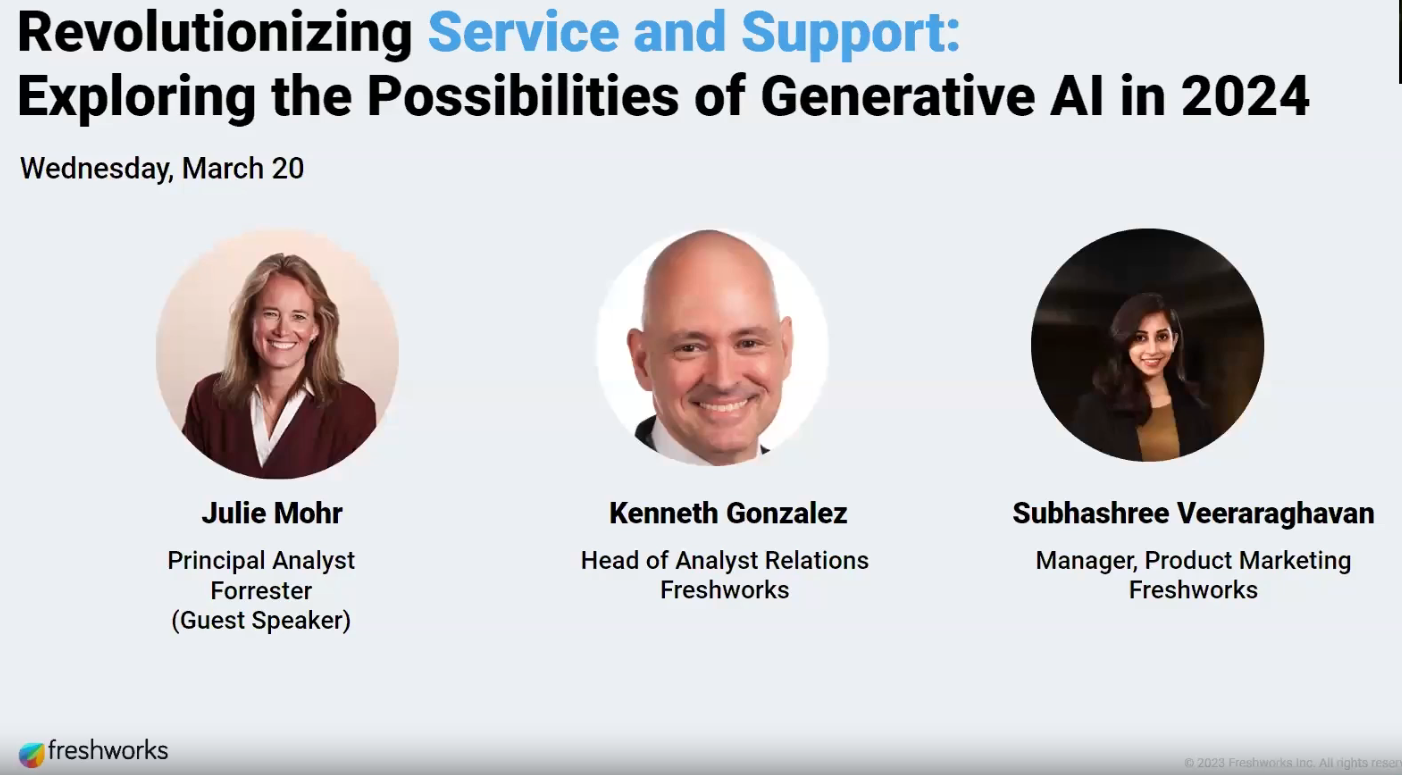 Webinar - Revolutionizing Service & Support: Exploring the Possibilities of Generative AI in 2024