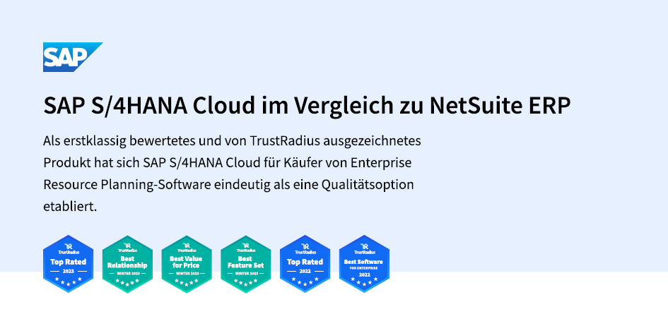 TrustRadius: SAP S/4HANA Cloud im Vergleich mit NetSuite ERP