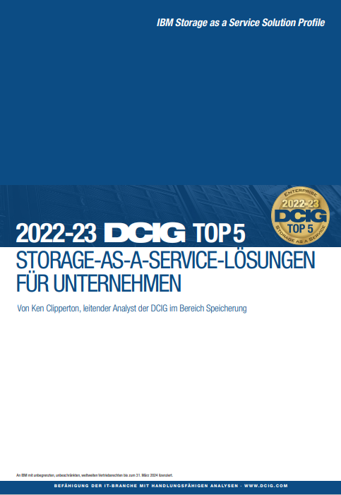 2022-23 DCIG TOP 5 - Storage-as-a-Service-Lösungen für Unternehmen PROFILE