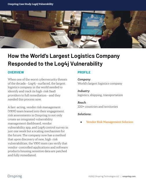 How the World’s Largest Logistics Company Responded to the Log4j Vulnerability
