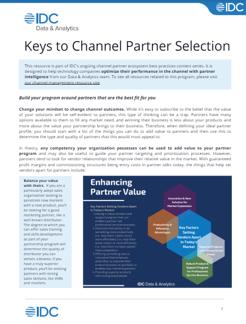 Improve Channel Performance With the Right Partner Selection