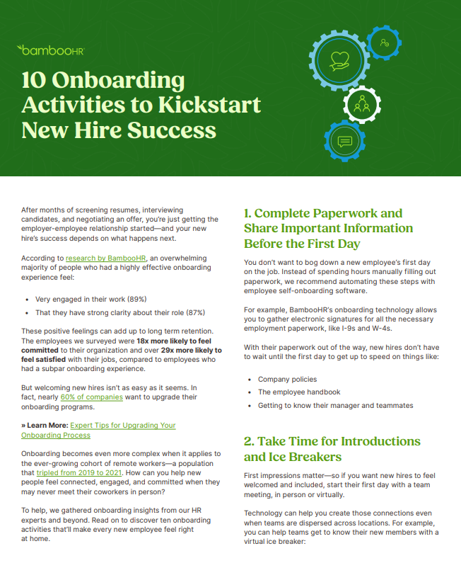 10 Onboarding Activities to Kickstart New Hire Success