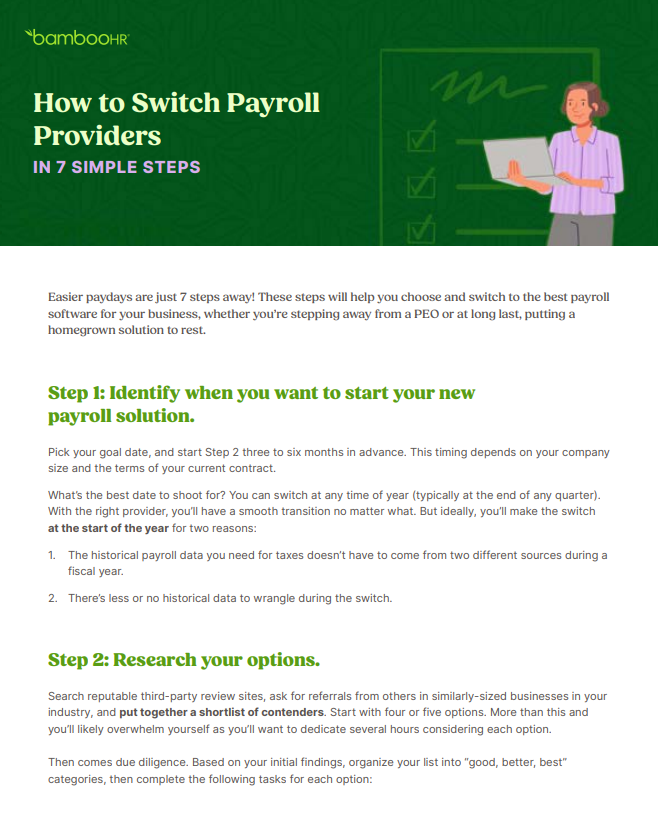 How to Switch Payroll Providers In 7 Simple Steps