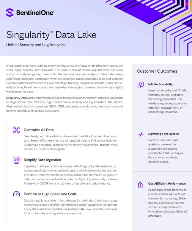 Singularity Data Lake