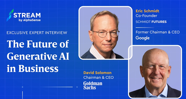 Exclusive Q&A: Former Google CEO & Goldman Sachs Chairman and CEO on the Future of Generative AI