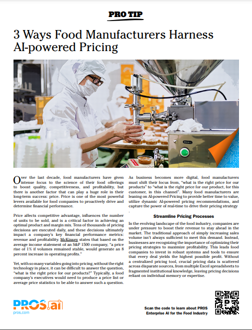 3 Ways Food Manufacturers Harness AI-powered Pricing