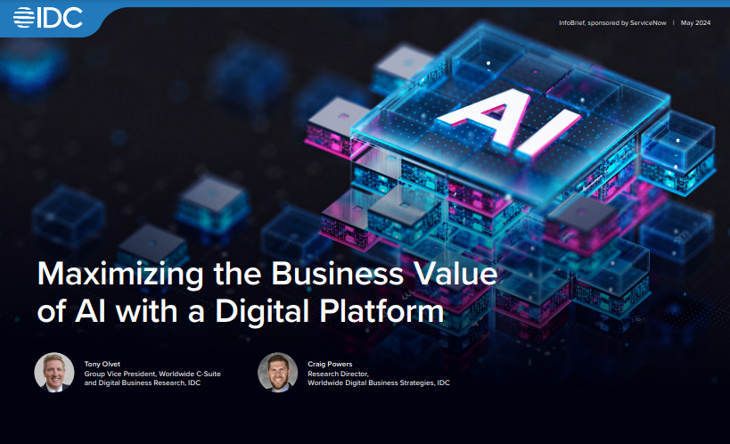 IDC Info brief Maximising the Business Value of AI with a Digital Platform