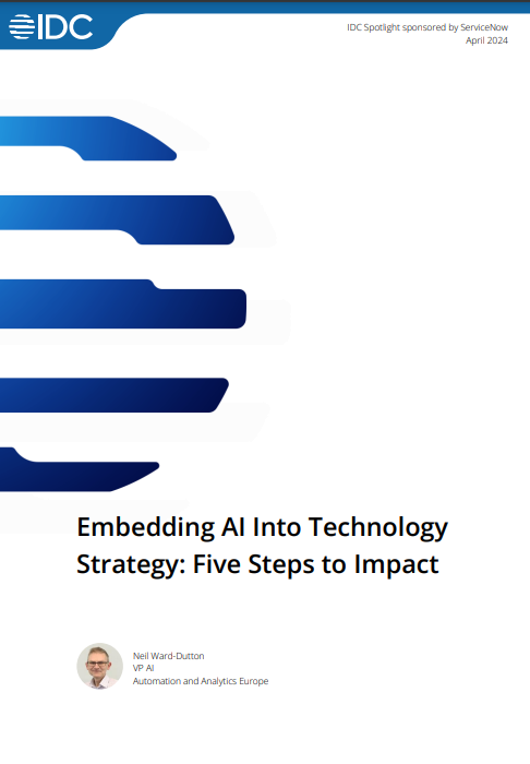 IDC Spotlight: Embedding AI Into Technology Strategy: Five Steps to Impact