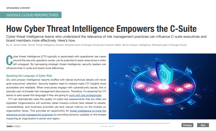 How Cyber Threat Intelligence Empowers the C-Suite