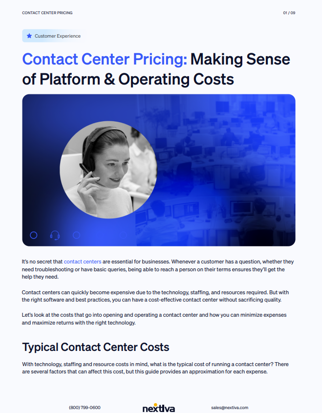 Contact Center Pricing: Making Sense  of Platform & Operating Costs