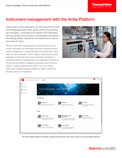 Instrument Management with the Ardia Platform