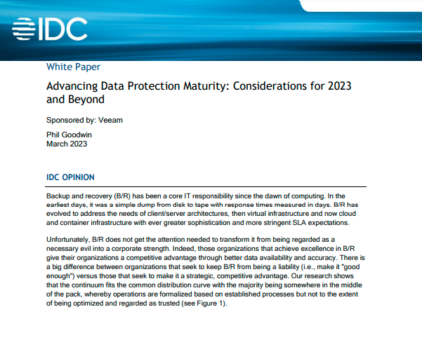 Advancing Data Protection Maturity