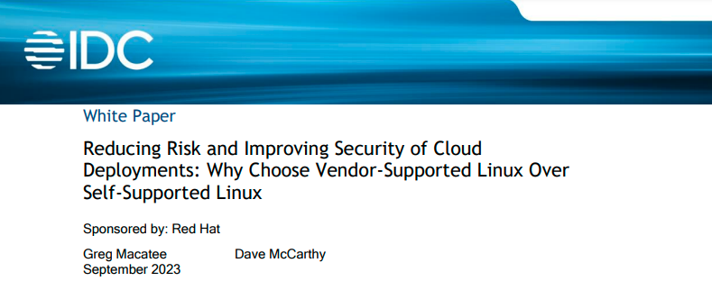 Reduce Risk and Improve Security: Why choose vendor-supported Linux over self-supported Linux