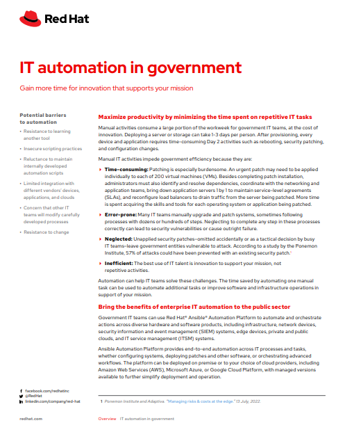 IT automation in government