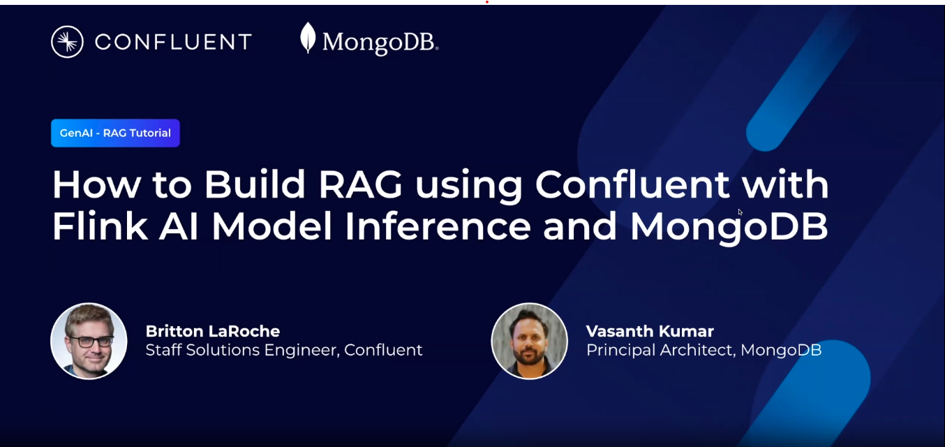 How to Build RAG Using Confluent with Flink AI Model Inference and MongoDB