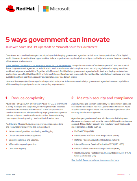 5 ways government can innovate: A checklist