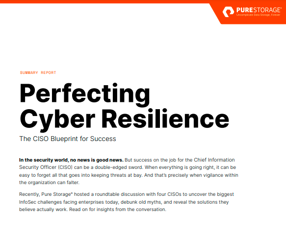 Perfecting Cyber Resilience