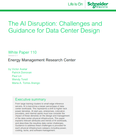 The AI Disruption Challenges and Guidance for Data Center Design