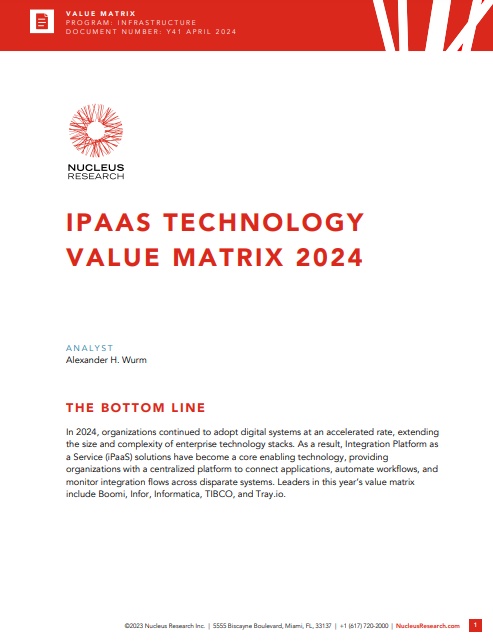 Ipaas technology value matrix 2024