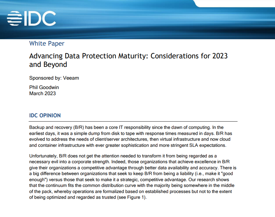 Advancing Data Protection Maturity