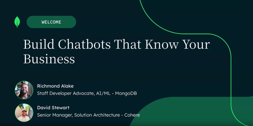 Build Chatbots That Know Your Business with Cohere & MongoDB