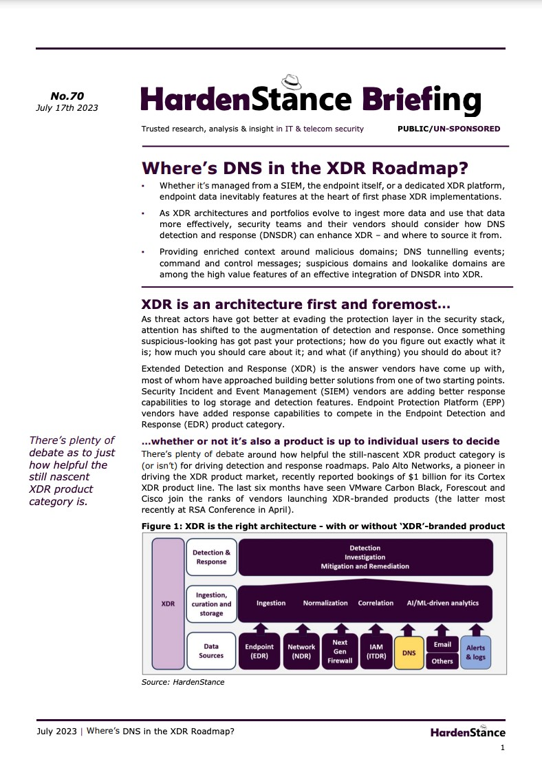 HardenStance Briefing - Where's DNS in the XDR Roadmap?