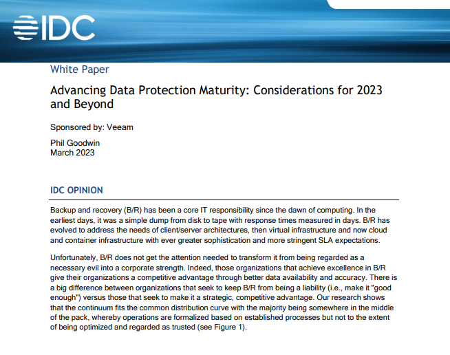 Advancing Data Protection Maturity