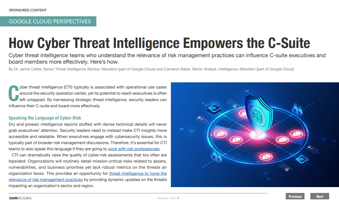 How Cyber Threat Intelligence Empowers the C-Suite