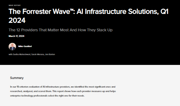 Forrester Wave AI Infra